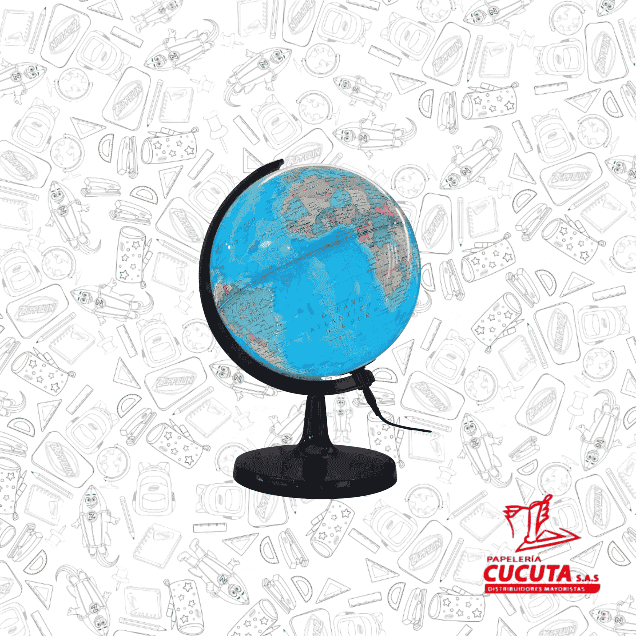 GLOBO TERRAQUEO CON LUZ R/F/828/ JF2000USB 2196