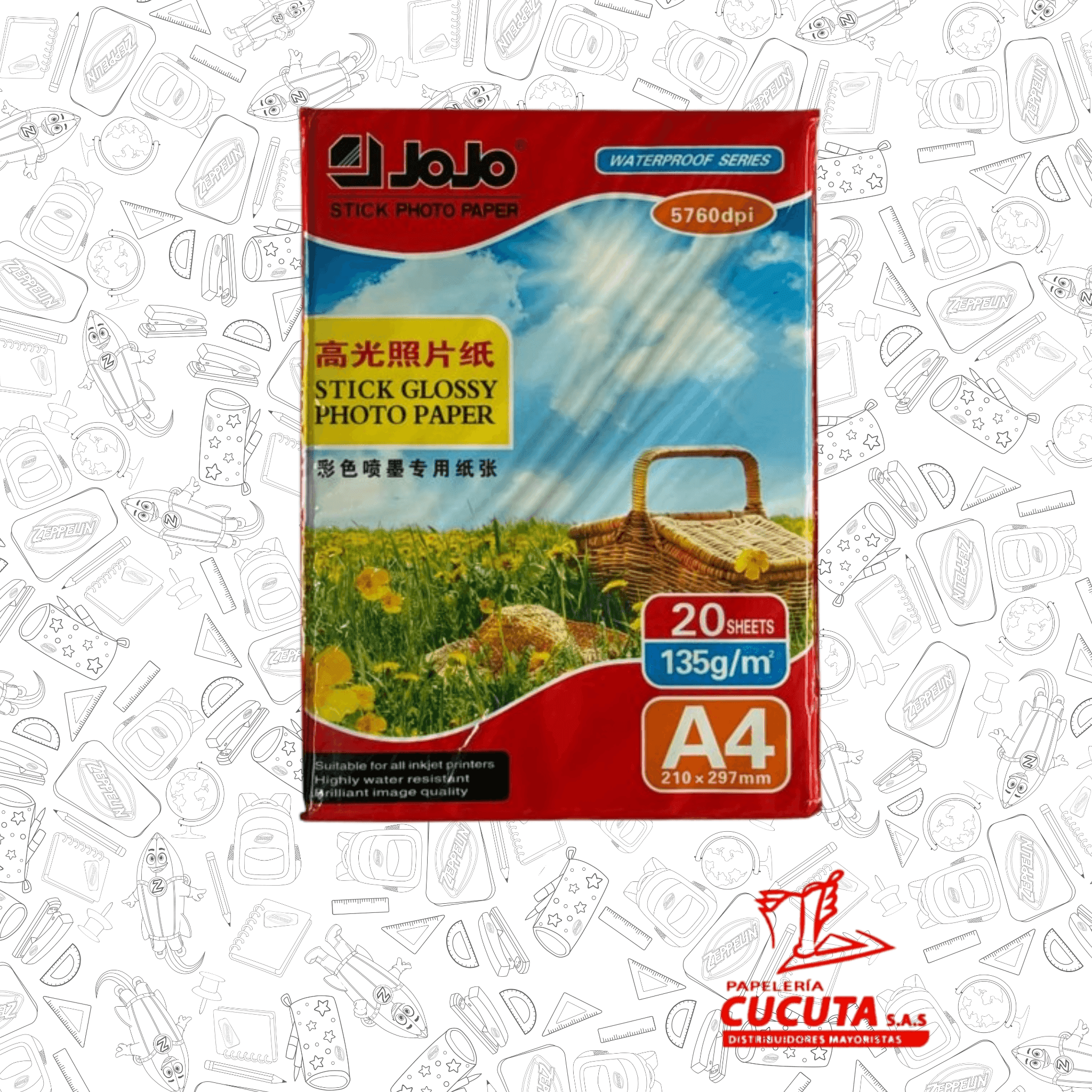 PAPEL FOTOGRAFICO CON ADHESIVO 135 G X 20 ZP 311 ZEPPELIN JOJO vista 2