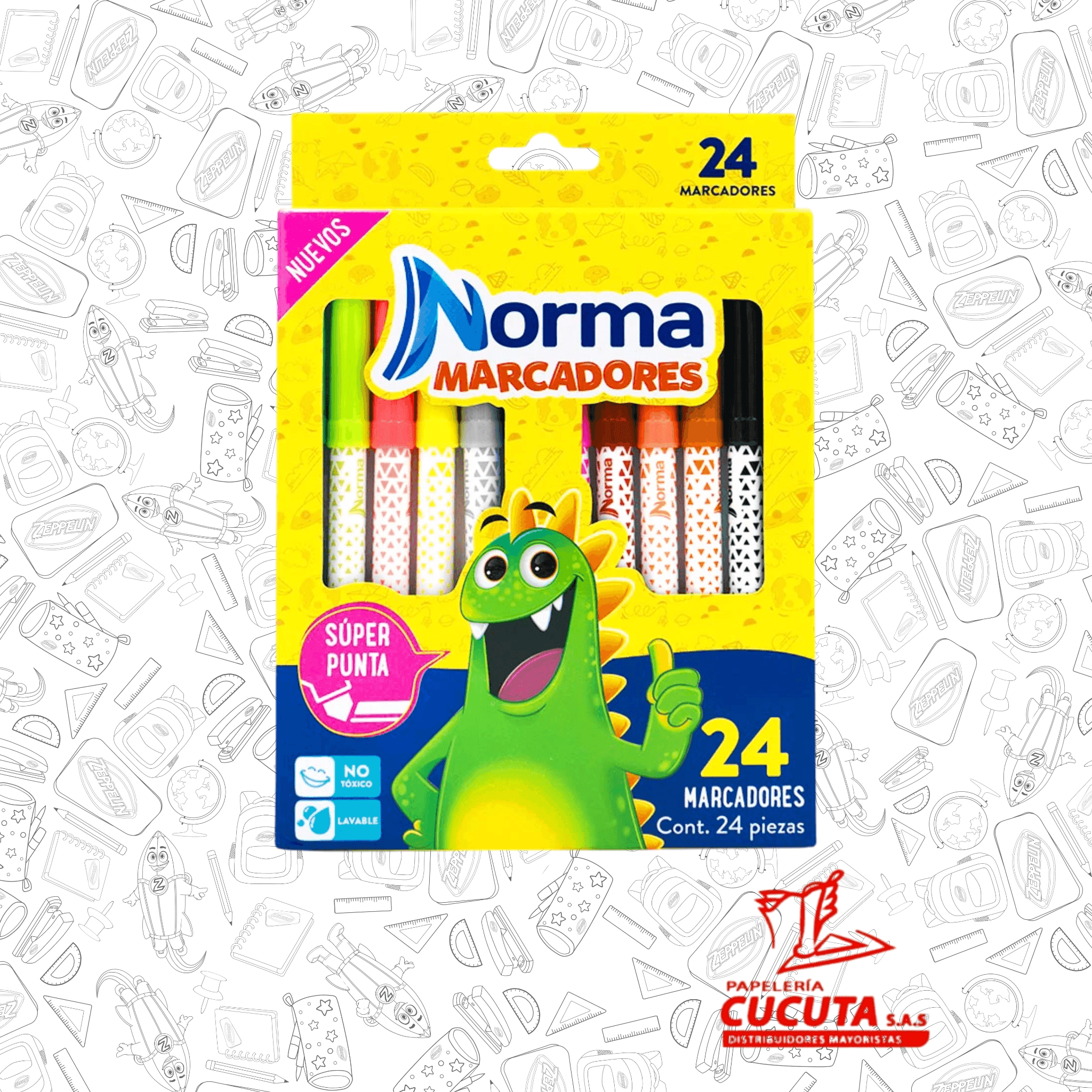 MARCADOR X 24 LAVABLE NORMA