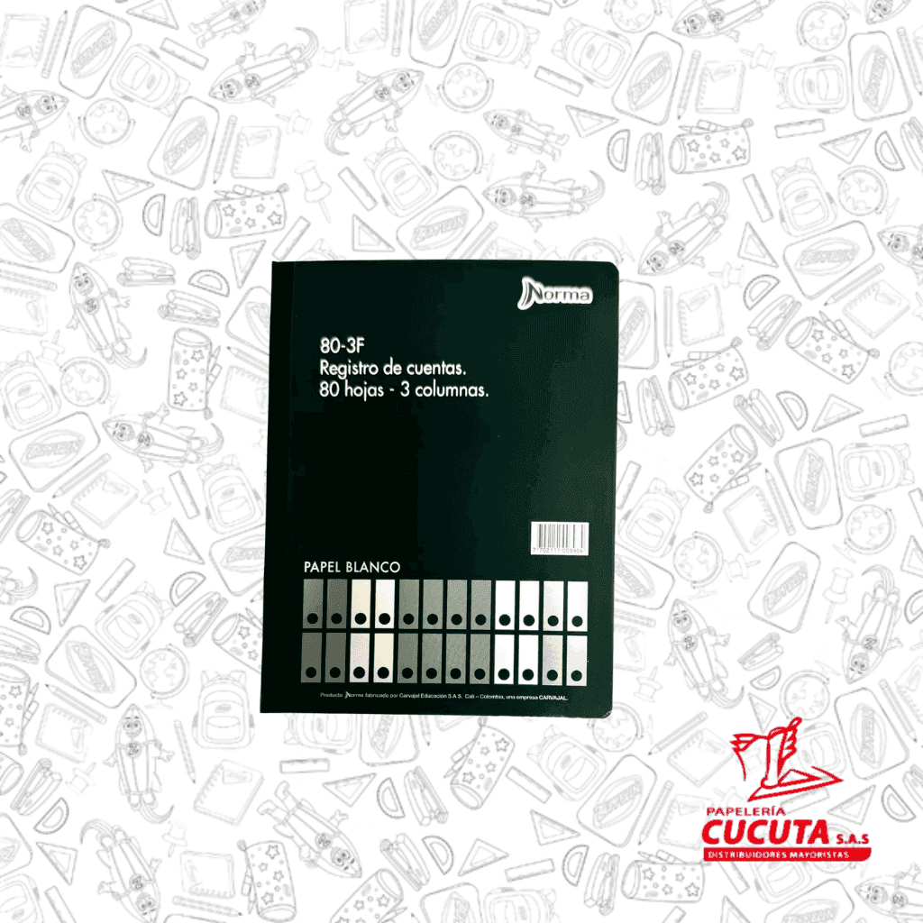 LIBRO CONTABILIDAD 1/2 OFICIO 80-3ZF NORMA R/F557141