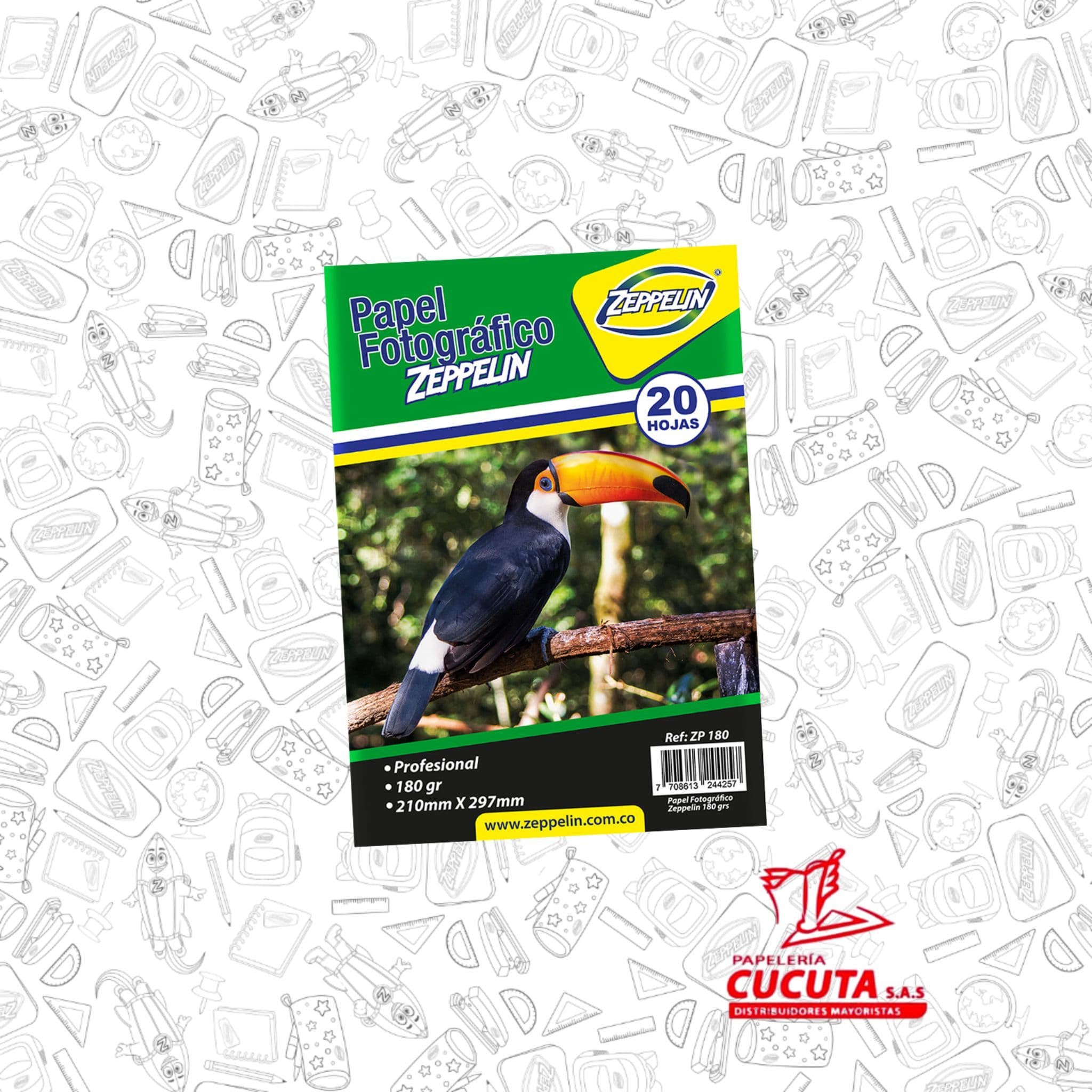 PAPEL FOTOGRAFICO X180 ZP 180 GR ZEPPELIN