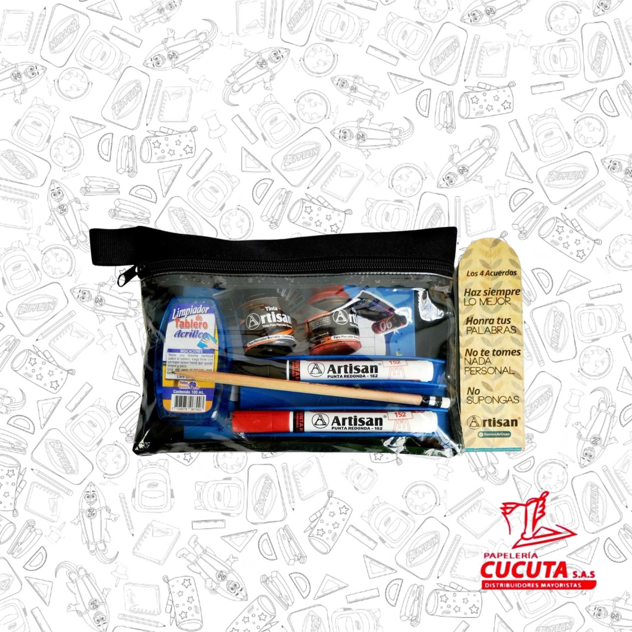 KIT TABLERO + LIMPIADOR +BORRADOR TRAZOS ARTISAN