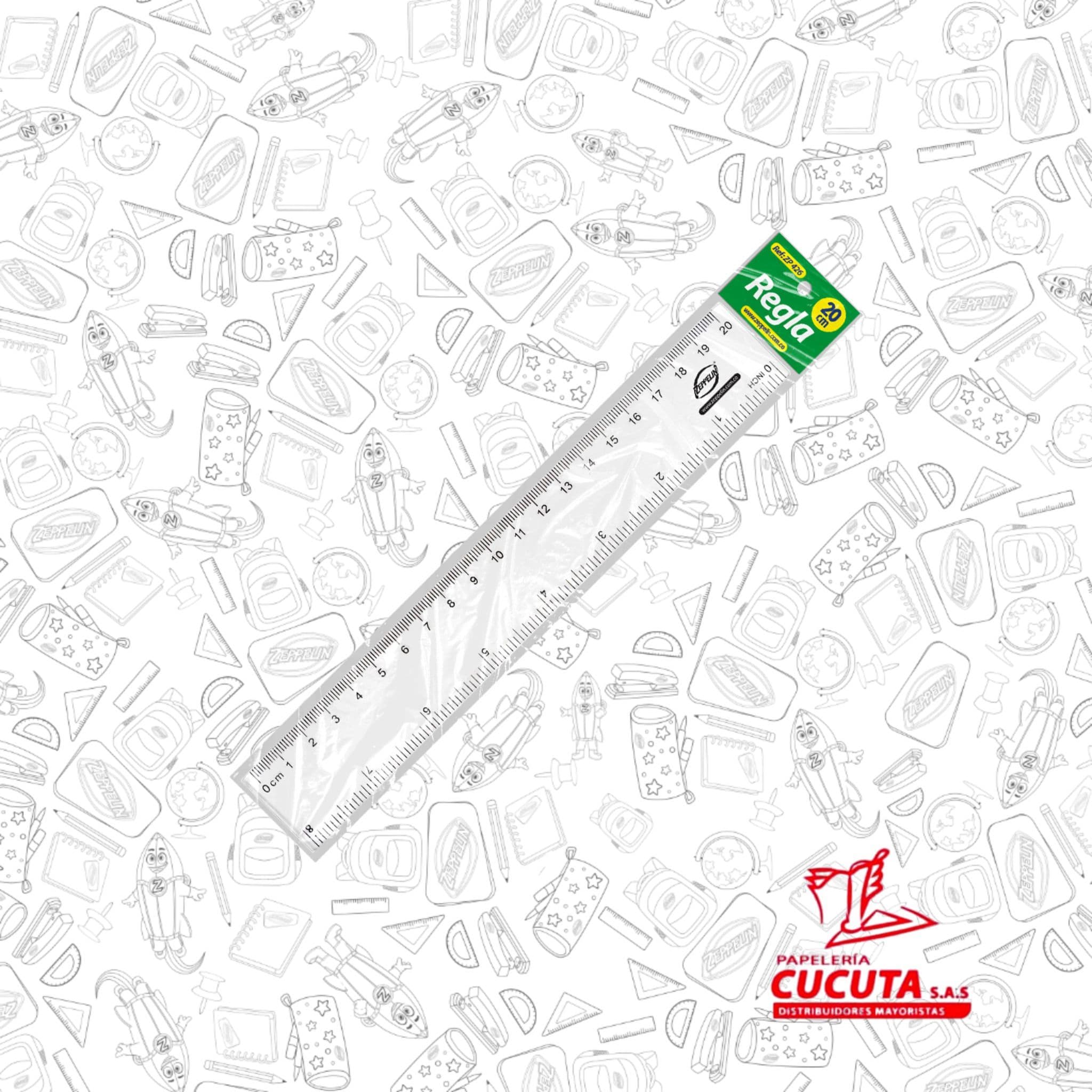 REGLA X 20CM PLASTICA ZP 426 ZEPPELIN R/F 8014 Y8020