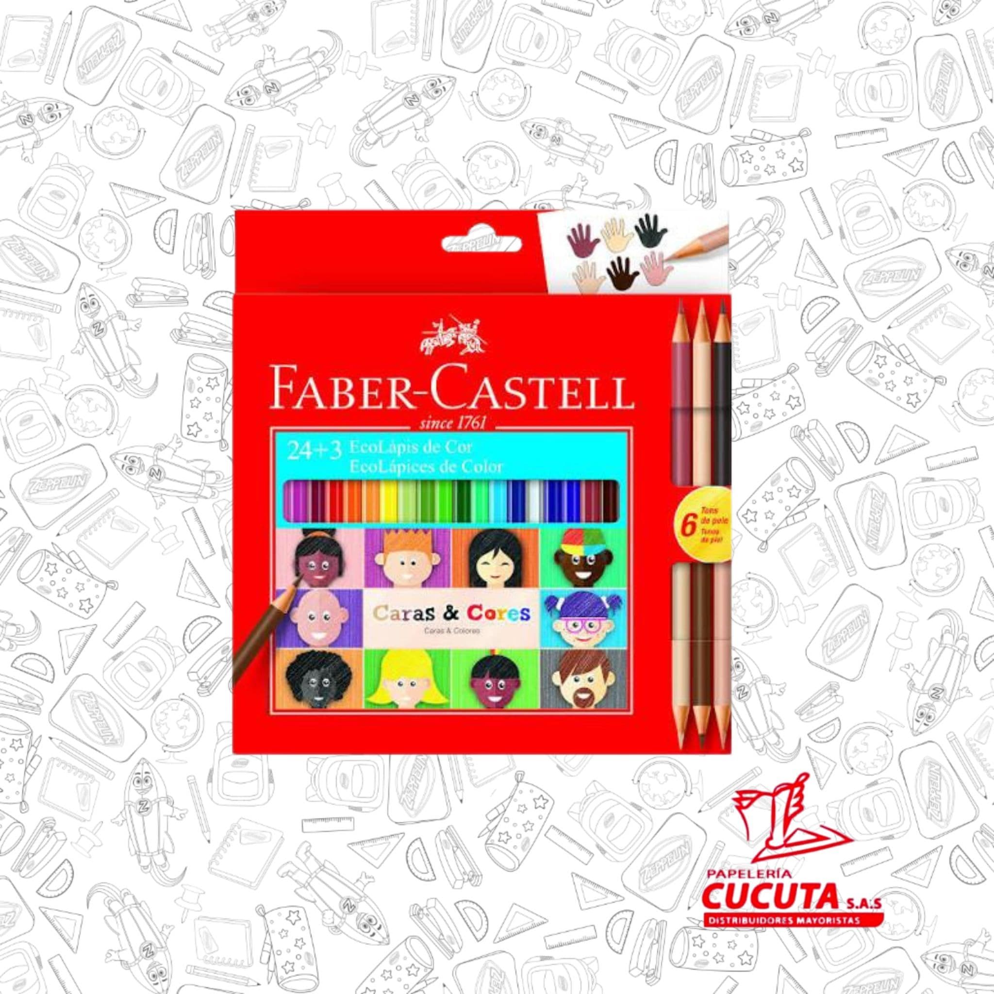 COLOR CARAS Y COLORES X 24 +3 UNIPUNTA FABER