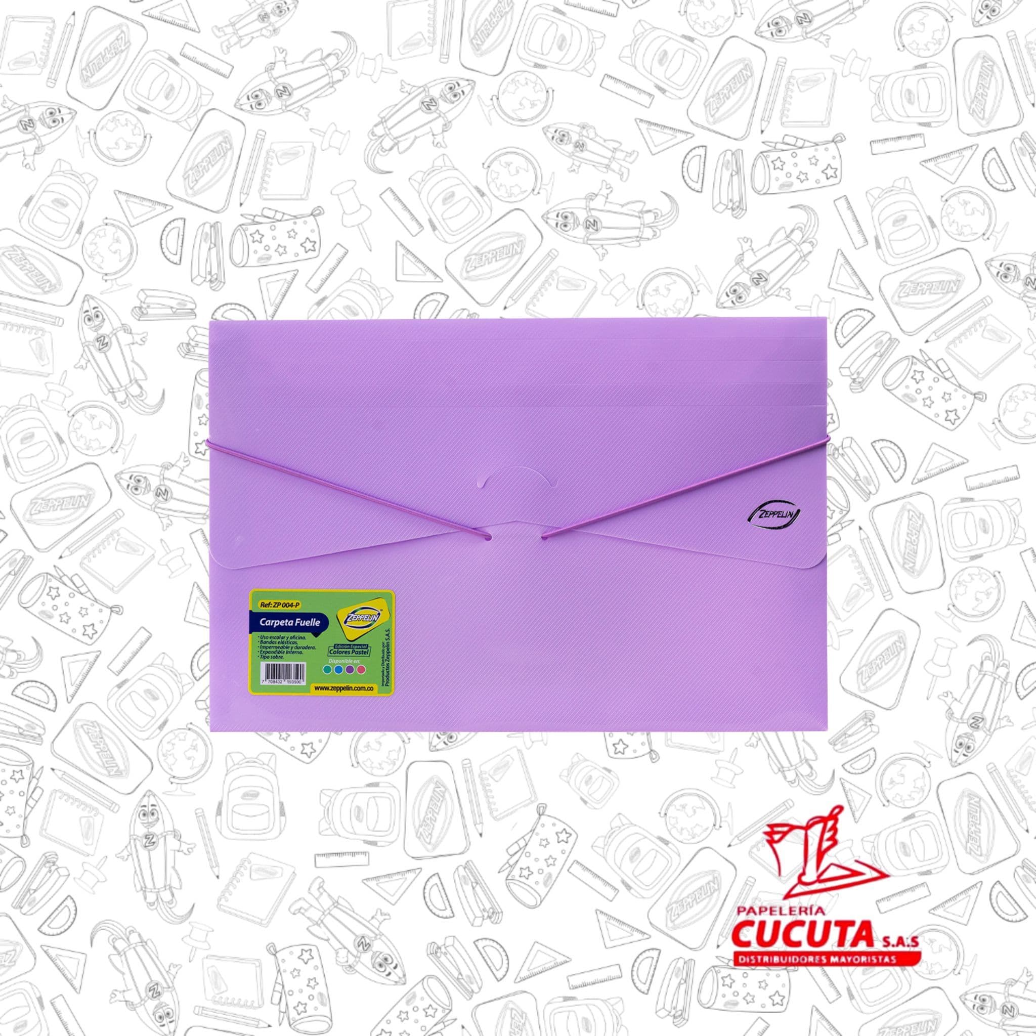 CARPETA FUELLE PASTEL ZP 004-P ZEPPELIN