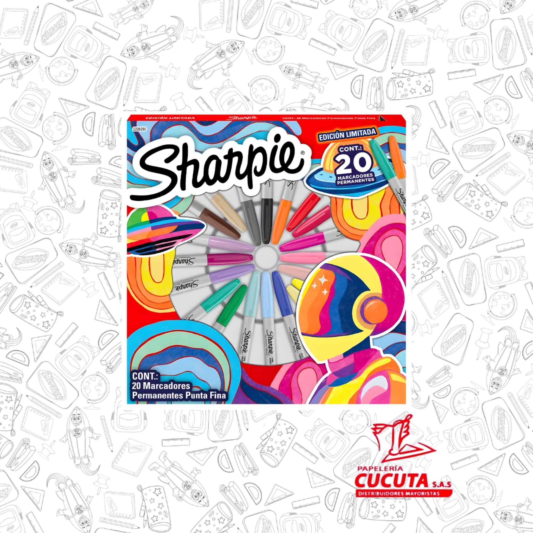 RULETA SHARPIE MINI PIZZA X20 BOX